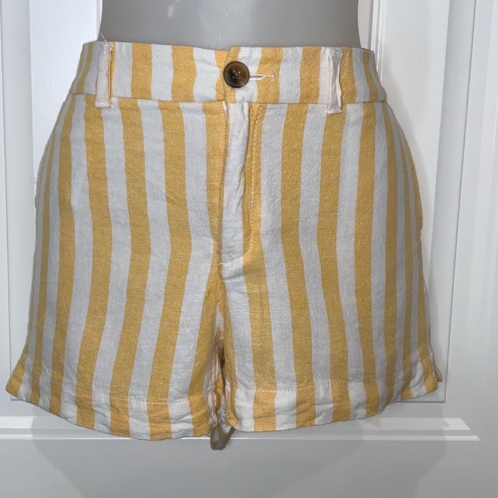 Old Navy Yellow & White Striped Shorts